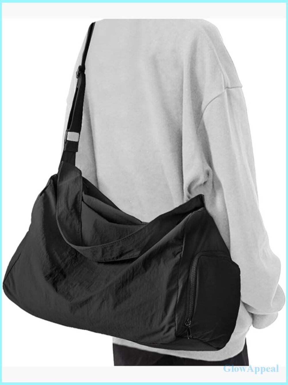 Small Travel Gym Duffle Bag with Shoe Compartment, Waterproof Lightweight Carry